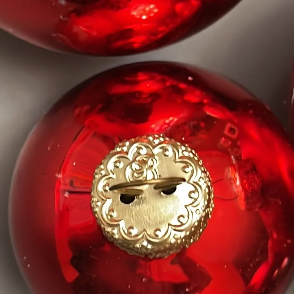 Vintage Rauch Christmas Ornaments variety Lot of 20 Red Glass Balls 1.5”-2.5”